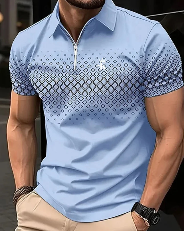 Business Men's Golf Polo Short Sleeve Polo Shirt Outdoor Casual Daily Streetwear Summer 3D Print Micro-elastic Polyester