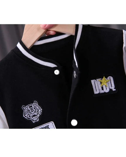 2023 New Kids Baseball Clothing Sets Boys Girls Casual Sports Suit Coat Pant 2Pcs Spring Autumn Thin Baby Tracksuit Outfits 1-4Y