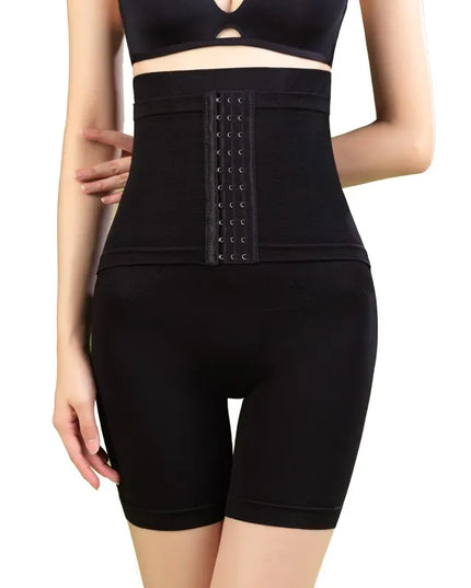 Flarixa High Waist Waist Trainer Panties Women Body Shaper Tummy Slimming Underwear Boxer Hips Lift Shorts Breasted Shapewear