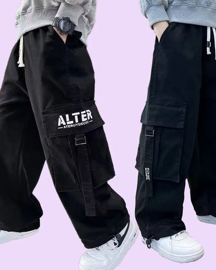 Children's Spring And Autumn Workwear Pants Fashionable And Handsome Boys' Autumn And Winter Clothing Trendy Pants Big Boys
