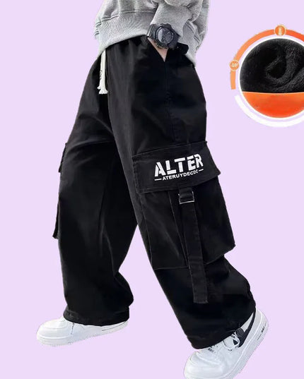 Children's Spring And Autumn Workwear Pants Fashionable And Handsome Boys' Autumn And Winter Clothing Trendy Pants Big Boys