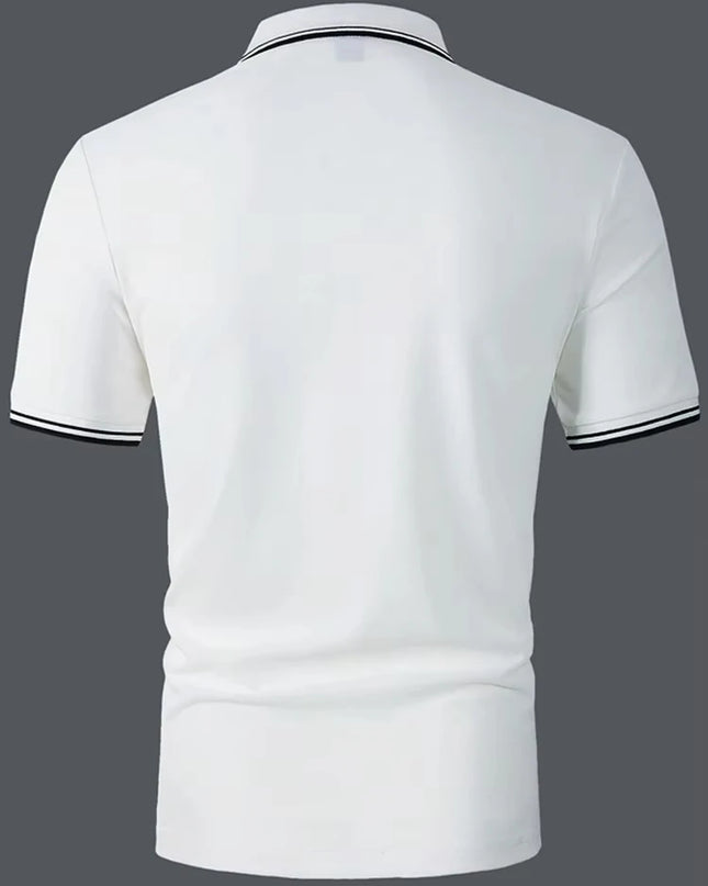 Men's Polo Shirt Golf Shirt Outdoor Casual Polo Collar Classic Short Sleeve Basic Button Front Button-Down Summer Regular Fit