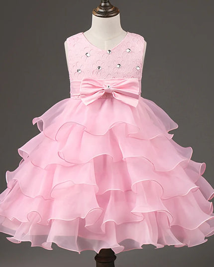 0-8 Yrs Flower Girls Dress Wedding Birthday Dress First Communion Dresses for Girls Baby Girl Baptism Dress Tutu Party Vestidos