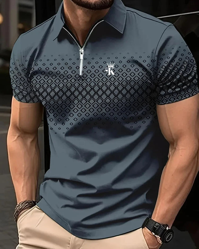 Business Men's Golf Polo Short Sleeve Polo Shirt Outdoor Casual Daily Streetwear Summer 3D Print Micro-elastic Polyester