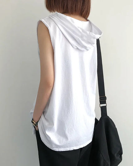 Solid Color 2023 Brand New Men's Tank Tops Vest Sleeveless Tees For Male Hooded Man Vests Tops Hip Hop Men Tank Top T shirt